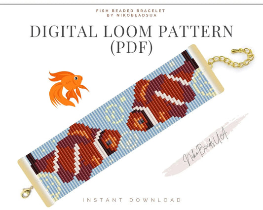 Tropical Fish Loom pattern for beaded bracelet - NikoBeadsUA