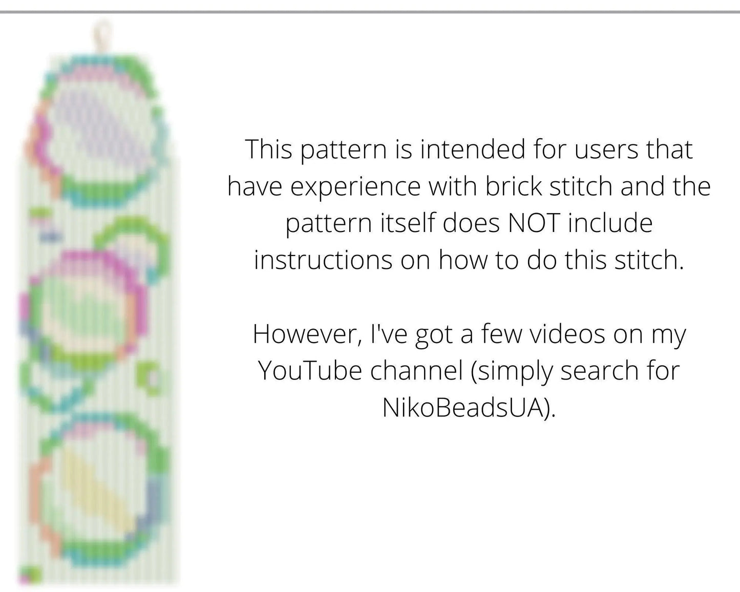 Bubbles Brick Stitch pattern for fringe beaded earrings - NikoBeadsUA