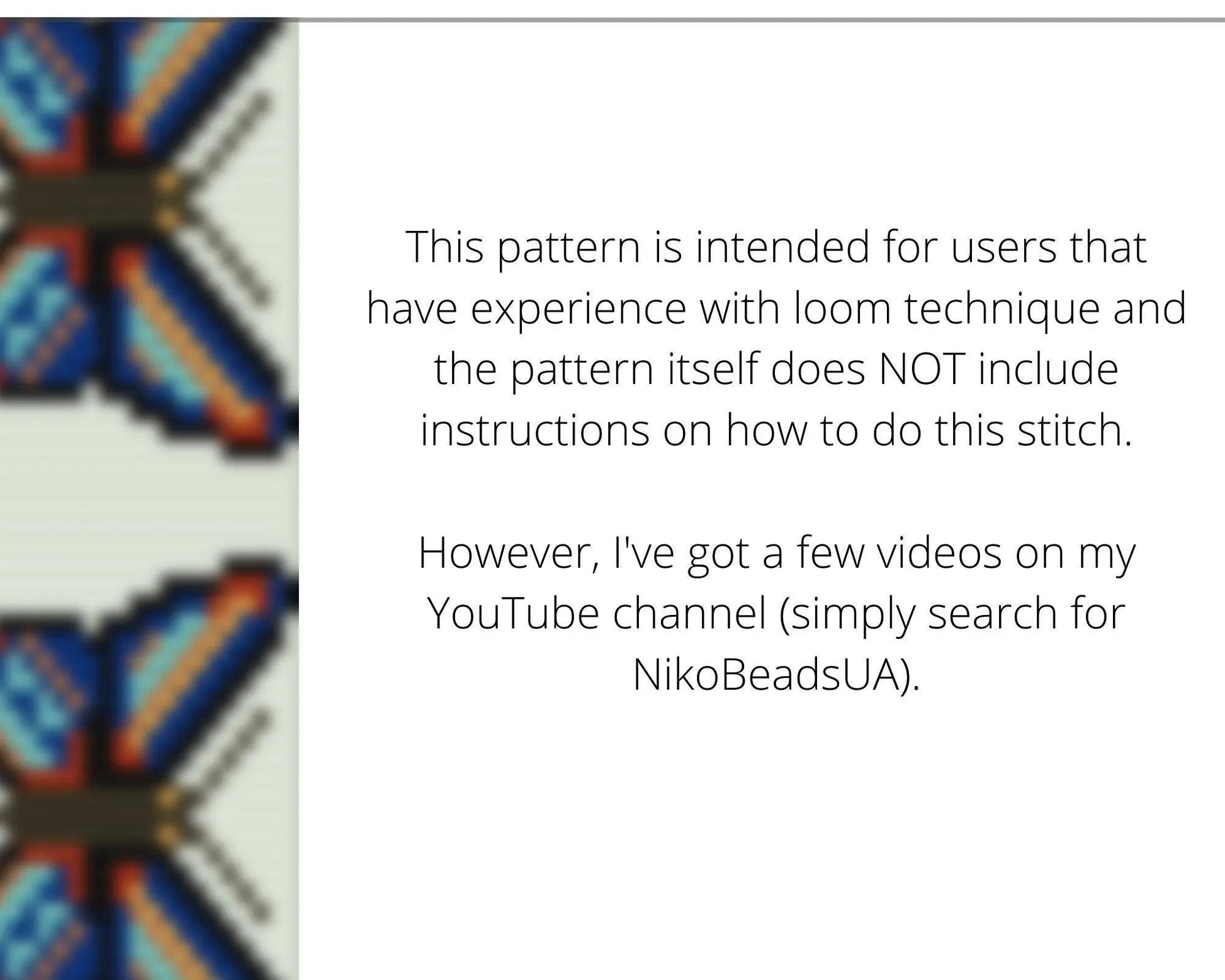 Butterfly Loom pattern for beaded bracelet - NikoBeadsUA