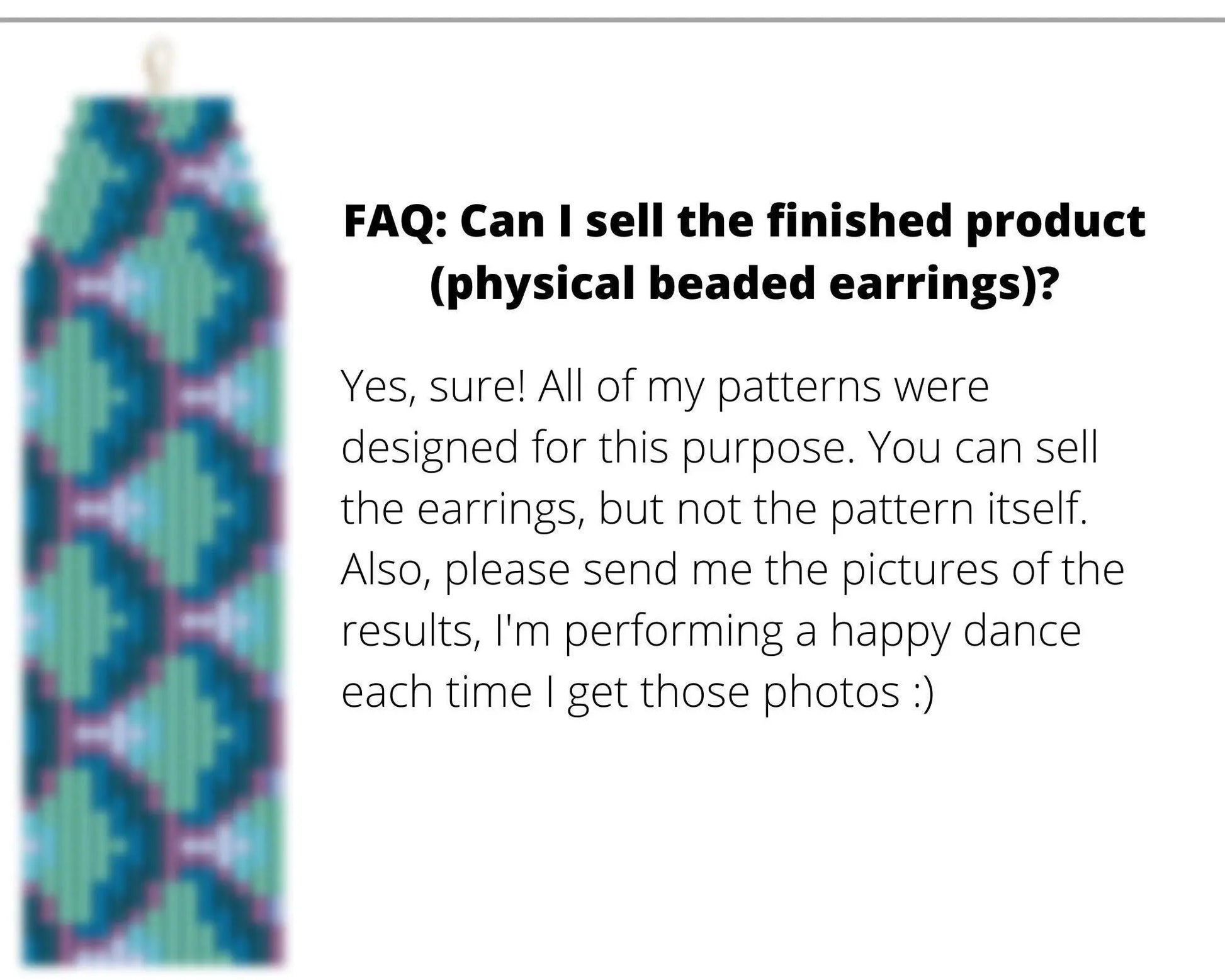 Fish Scales Brick Stitch pattern for fringe beaded earrings - NikoBeadsUA