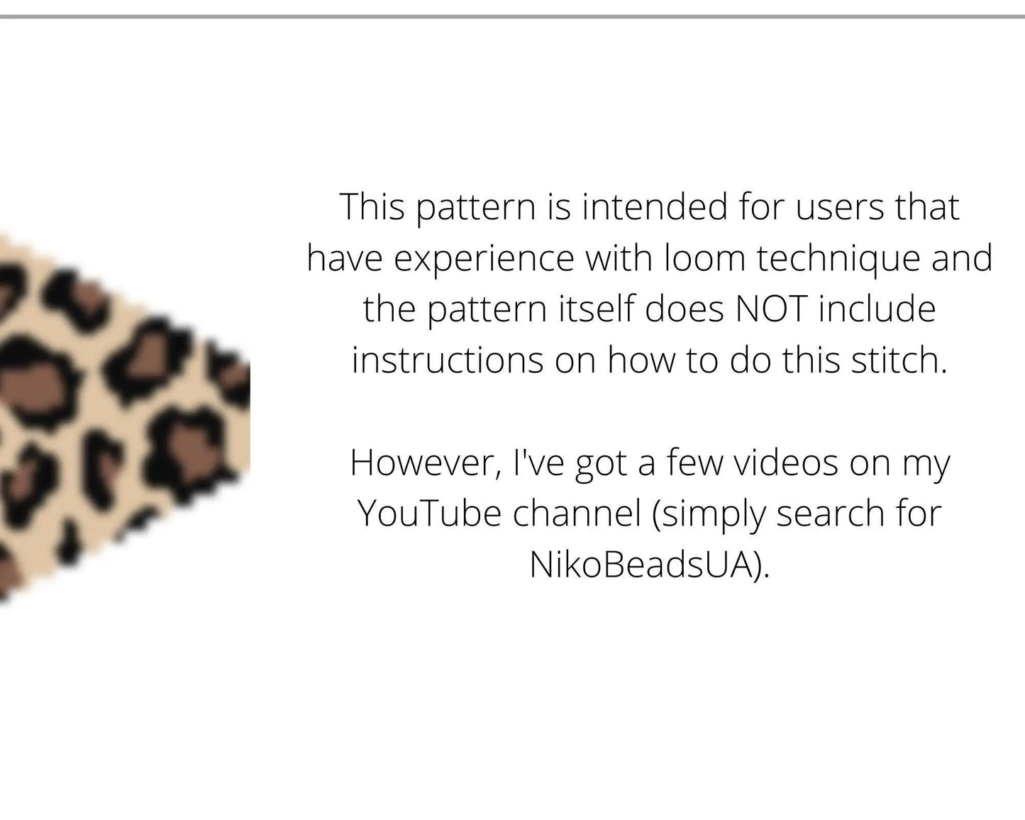 Leopard Beaded Loom Necklace Pattern with Fringe - DIY Jewelry Tutorial - NikoBeadsUA