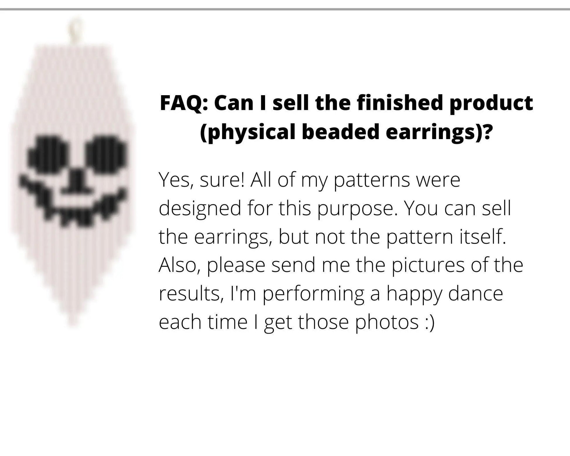 Halloween Skull Brick Stitch pattern for fringe beaded earrings - NikoBeadsUA