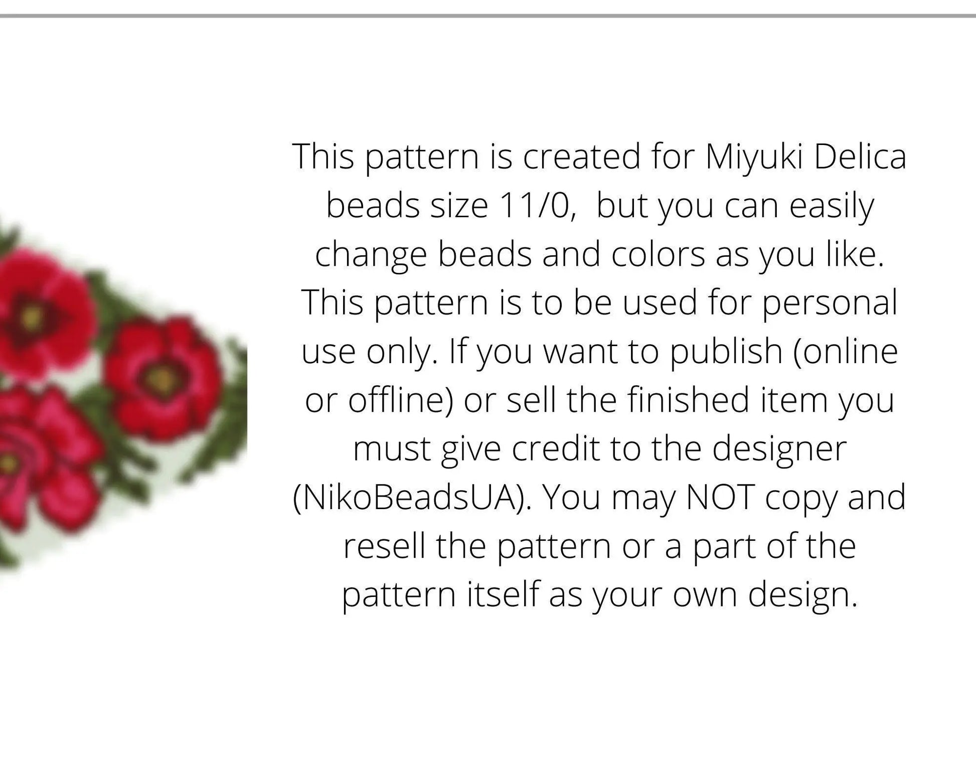 Poppy Beaded Loom Fringe Necklace Pattern - DIY Boho Jewelry - NikoBeadsUA