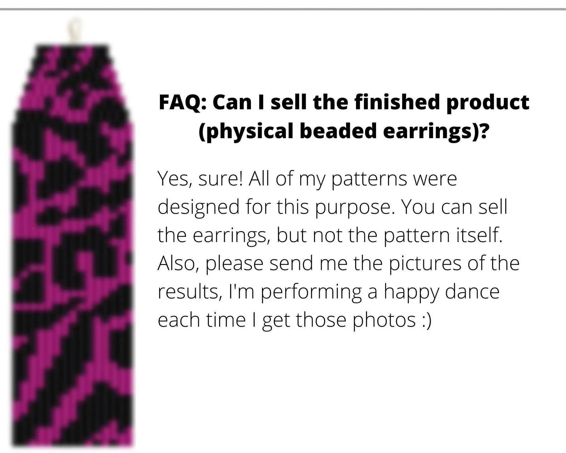 Hot Pink Cheetah Brick Stitch pattern for fringe beaded earrings - NikoBeadsUA