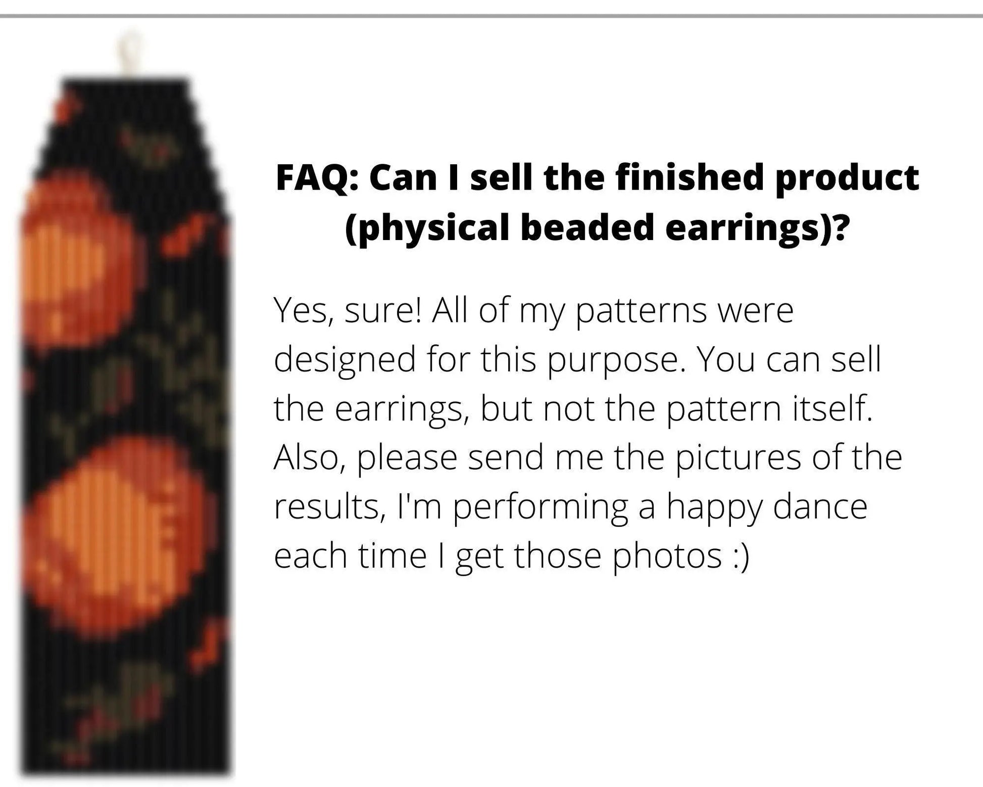 Thanksgiving Brick Stitch pattern for fringe beaded earrings - NikoBeadsUA