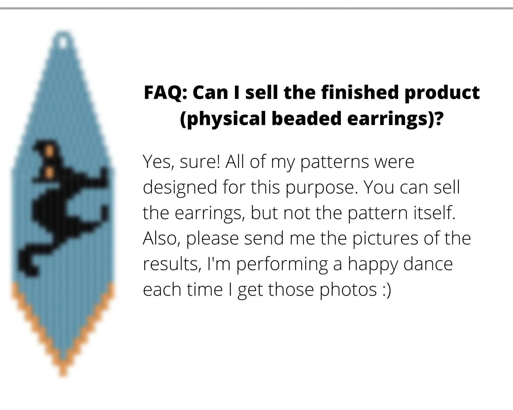 Black Cat Brick Stitch pattern for beaded fringe earrings - Toho beads - NikoBeadsUA