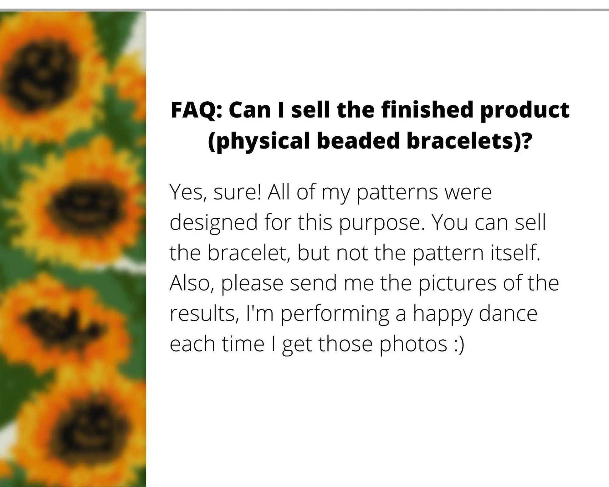 Sunflowers even peyote pattern for beaded bracelet - NikoBeadsUA